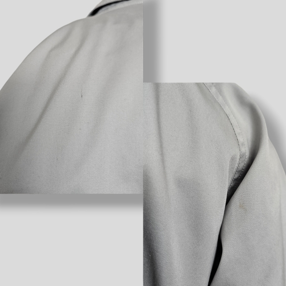 Vintage Korean Light Gray Zippered Foldover Lapel Jacket by Simple Life - Picture 7 of 9